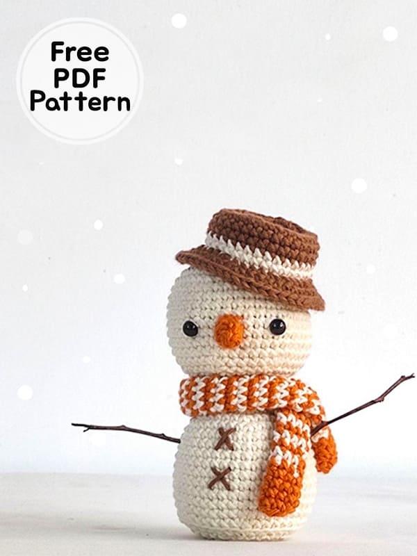 Crochet Snowman Adam Free Amigurumi Pattern
