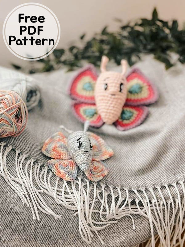 Crochet Butterfly Amigurumi Free PDF Pattern