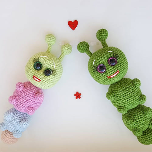 Crochet Caterpillar Rattle PDF Amigurumi Free Pattern