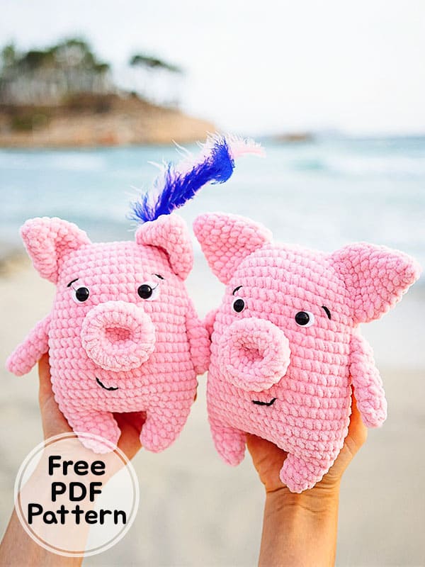 Crochet Pig Hugo Free Amigurumi Patterns PDF
