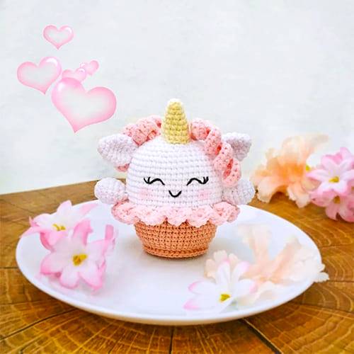Crochet Unicorn Cupcake Amigurumi Free PDF Pattern