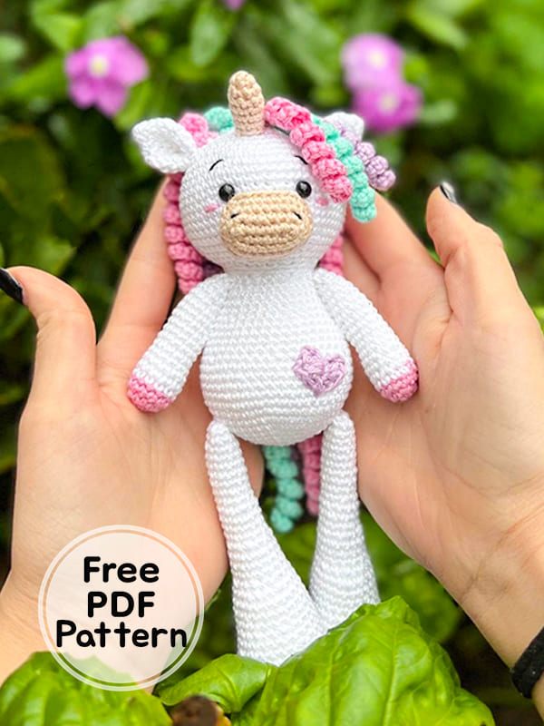Easy Crochet Unicorn Amigurumi PDF Free Pattern