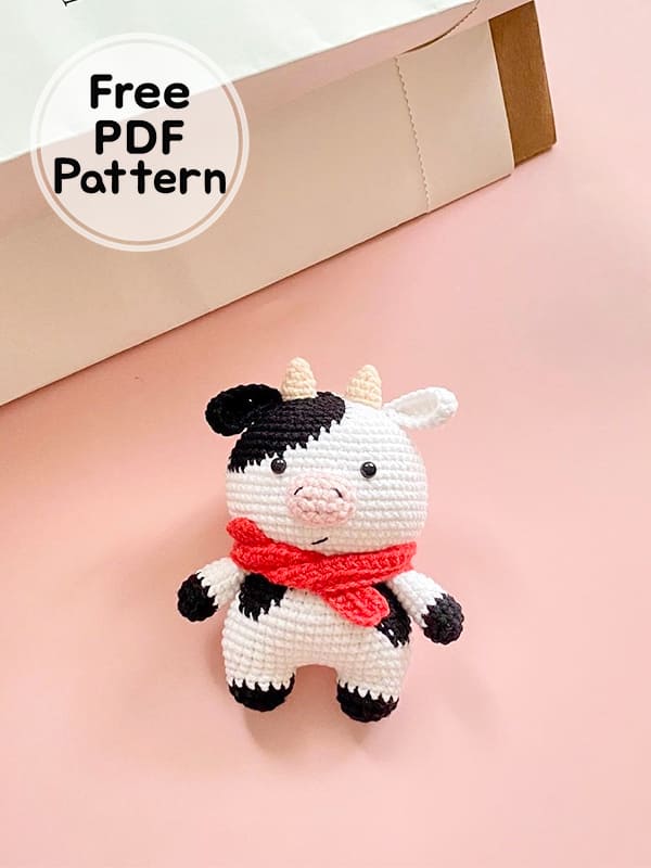 Little Crochet Cow Amigurumi PDF Free Pattern
