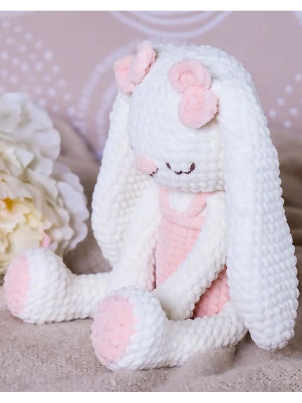 Plush Sleeping Crochet Bunny Amigurumi Free Pattern