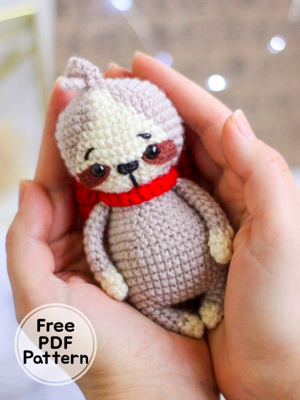 Sloth Crochet Amigurumi PDF Free Pattern