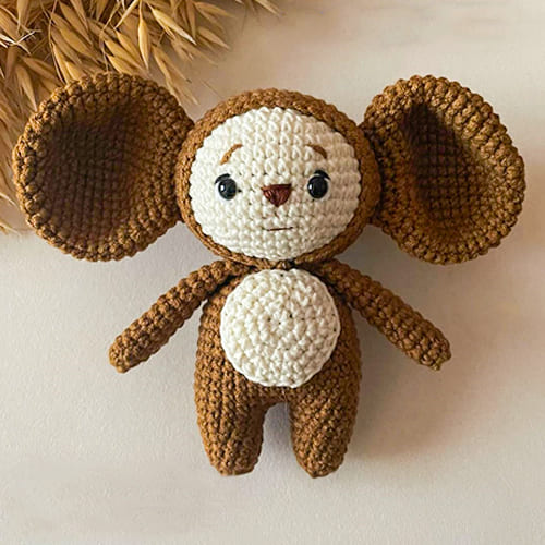 Cheburashka Crochet Monkey Amigurumi PDF Free Pattern