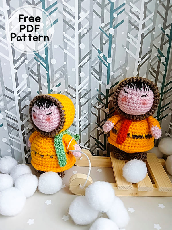 Eskimo Crochet Doll Amigurumi Pattern Free PDF