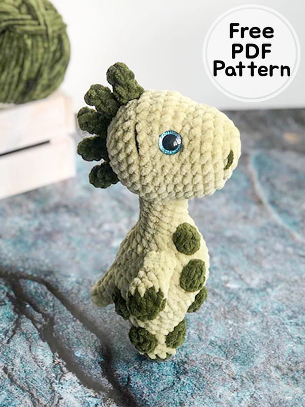 Amigurumi Dinosaur Crochet Free PDF Pattern