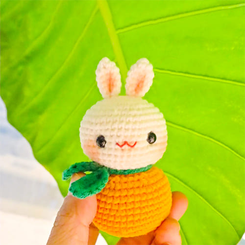 Crochet Orange Bunny Amigurumi PDF Free Pattern