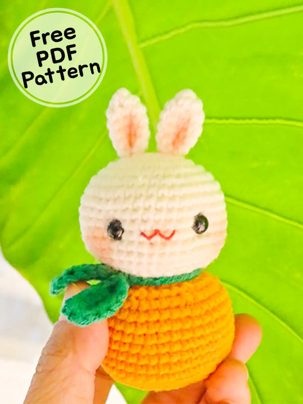 Crochet Orange Bunny Amigurumi PDF Free Pattern