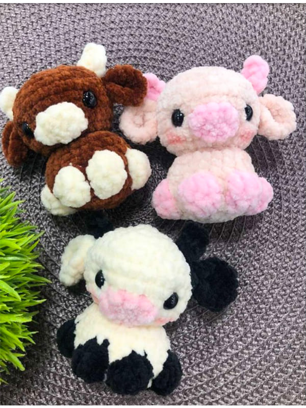 Crochet Plush Cow Amigurumi PDF Free Pattern