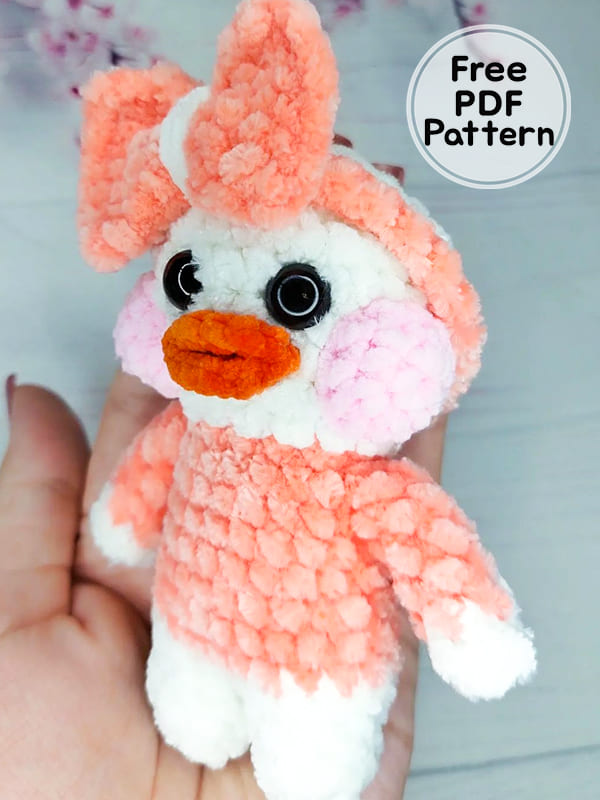 Lalafanfan Crochet Duck Amigurumi PDF Free Pattern