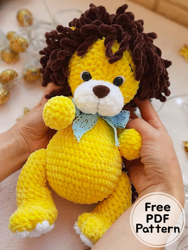 Plush Crochet Lion Amigurumi Free Patterns PDF