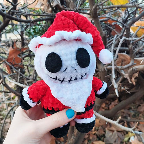 Free santa jack skellington crochet pattern