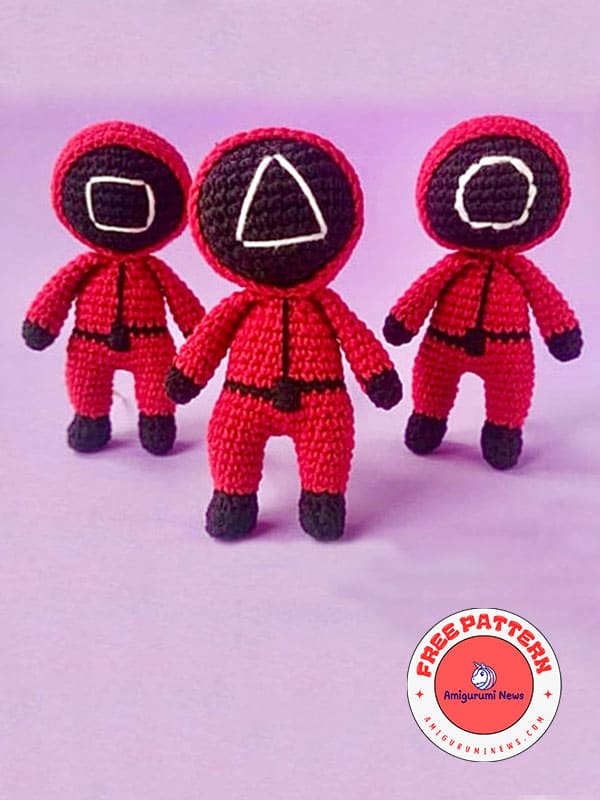 Squid game crochet amigurumi doll free PDF pattern (2)