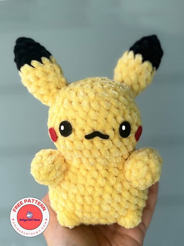 Baby simple crochet pikachu free PDF pattern (2)