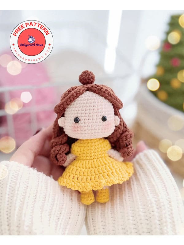 Belle Cute Crochet Amigurumi Doll Easy_ Free Pattern PDF