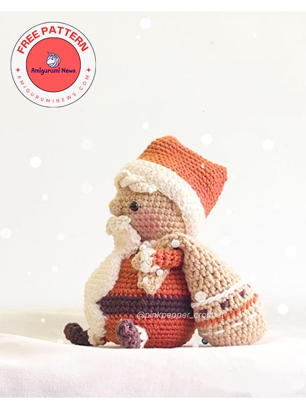 Crochet little santa nick free amigurumi pattern (2)