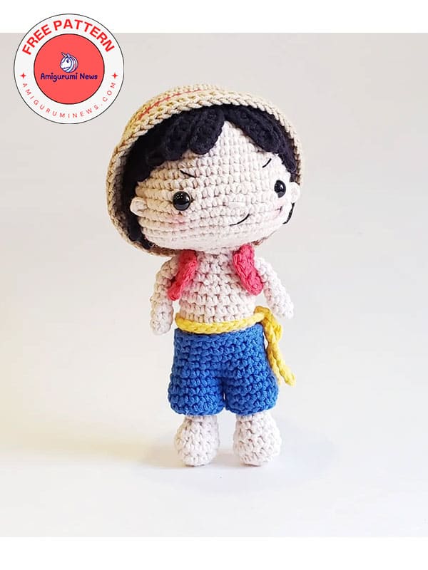 Crochet luffy amigurumi doll free PDF pattern (2)