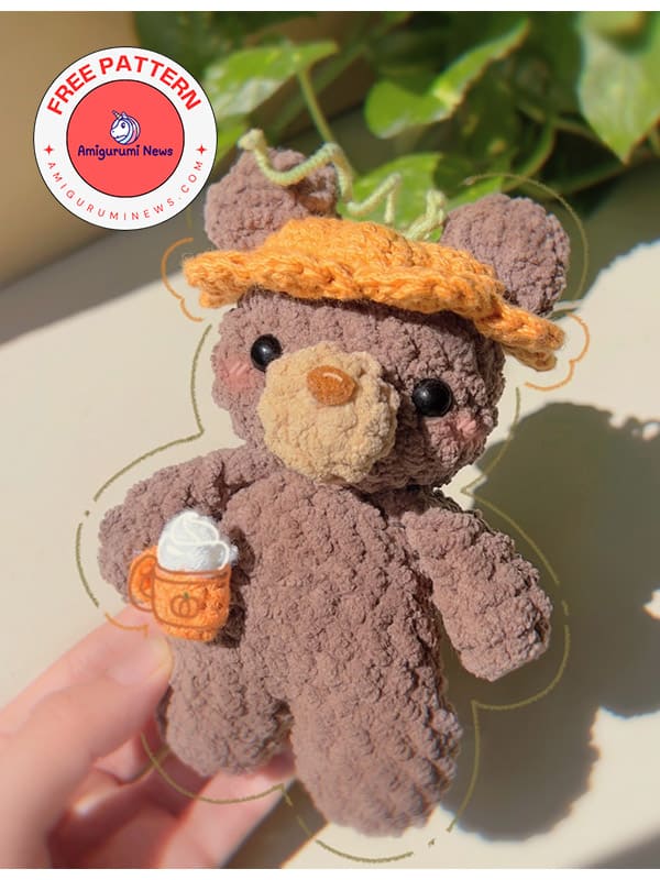 Free crochet amigurumi pumpkin teddy bear pattern (2)