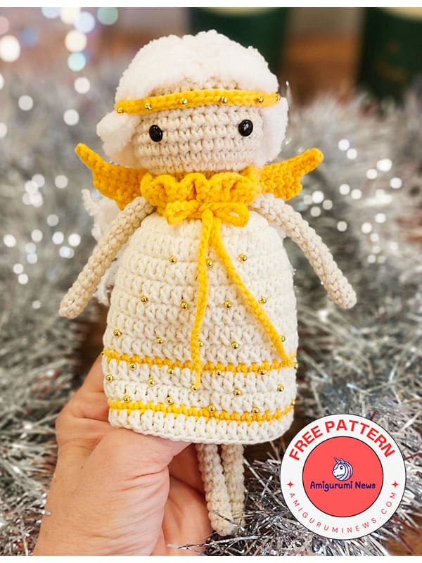 Free little crochet angel amigurumi pdf pattern (2)