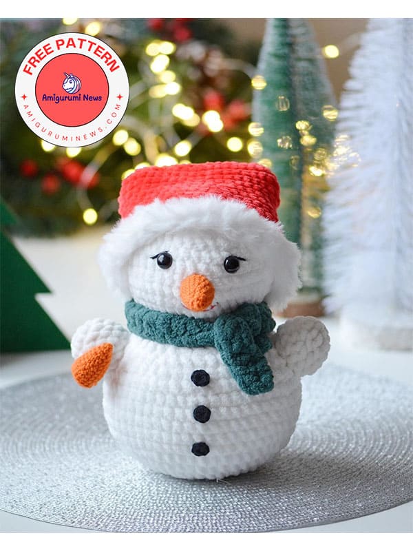 Free magical crochet amigurumi snowman pattern (2)