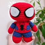 Free plush spiderman crochet PDF pattern