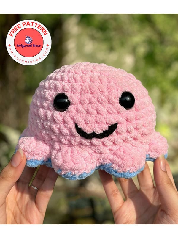 Happy and sad mod crochet octopus free pdf pattern -2