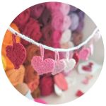 crochet heart garland