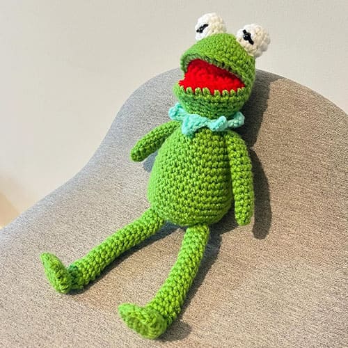 crochet kermit the frog