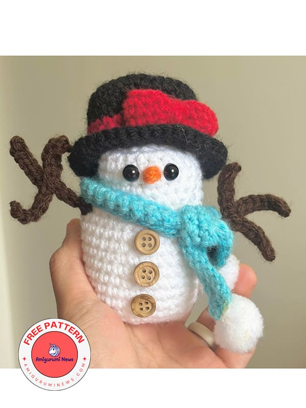 crochet snowman ornament