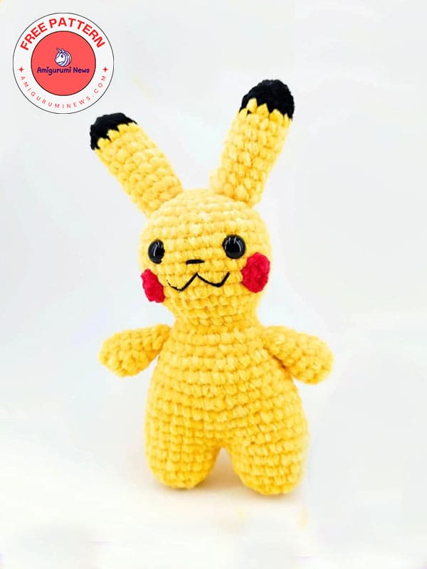 Free crochet pikachu amigurumi pattern (2)