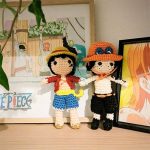 One piece character crochet luffy doll amigurumi free pattern