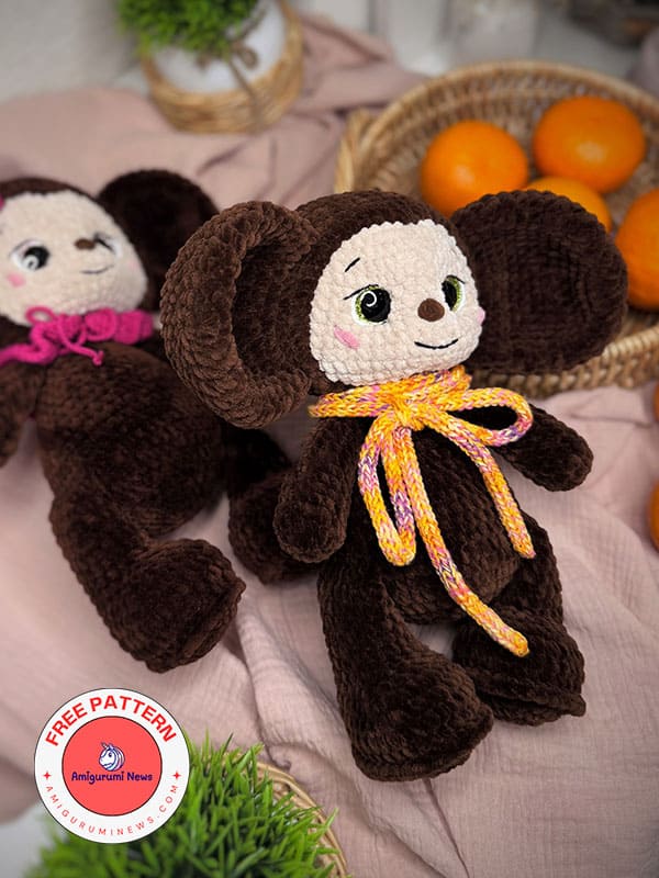 Amigurumi cheburashka free crochet pattern (3)