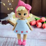 Crochet doll Tina free amigurumi pattern