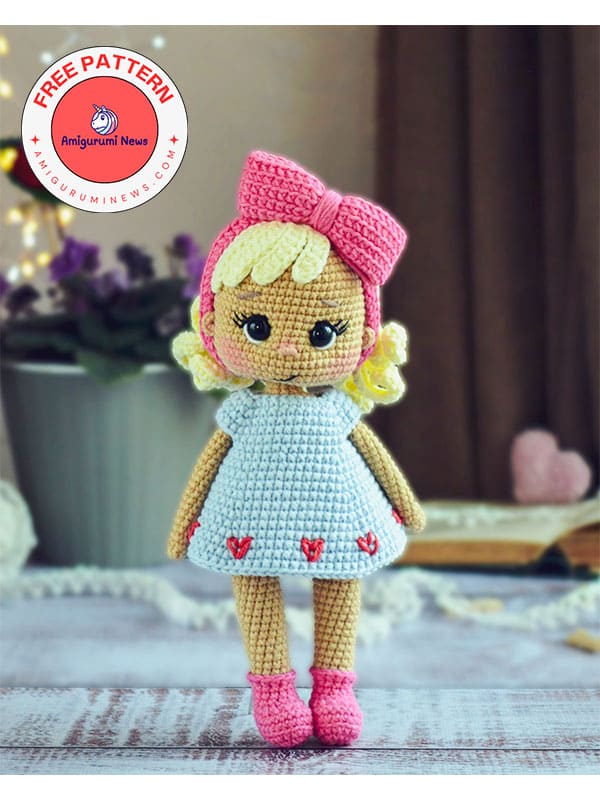 Crochet doll Tina free amigurumi pattern (2)