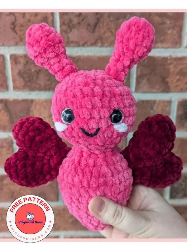 Free heart wings crochet butterfly amigurumi pattern (2)