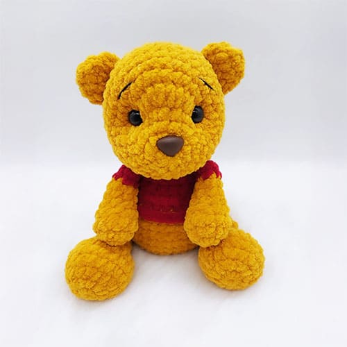 Crochet pooh teddy bear free amigurumi pattern