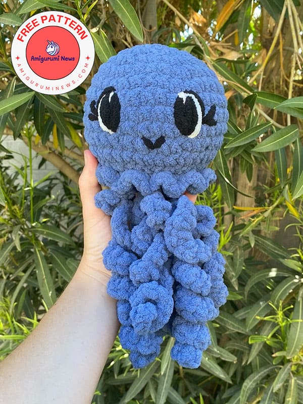 Low sew 2 in 1 crochet jellyfish free amigurumi pattern (3)