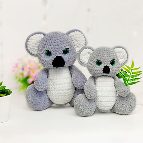 Plush crochet koala amigurumi free pattern
