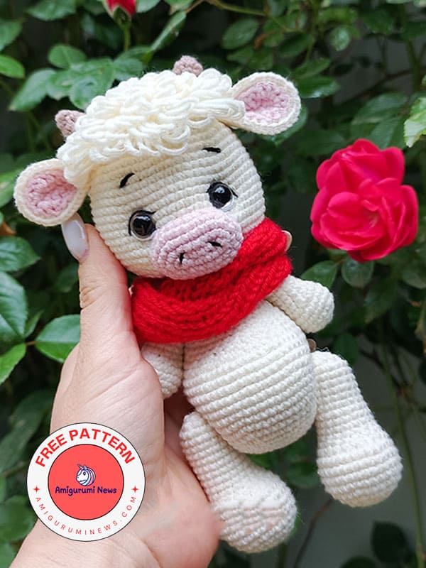 Bob the crochet cow free amigurumi pattern (2)