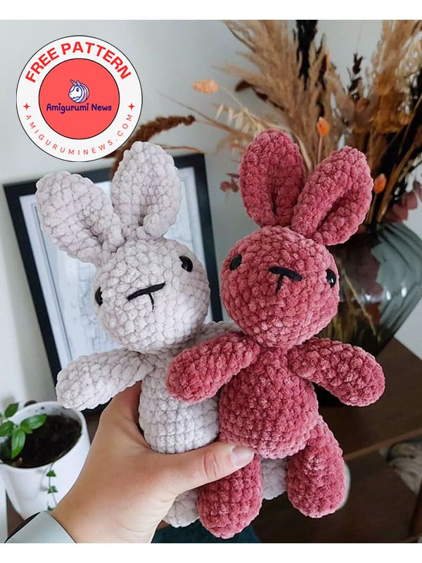 Free easy beginner crochet bunny amigurumi pattern (3)