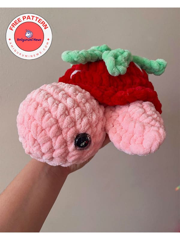 Sweetie crochet strawberry turtle free pattern (2)