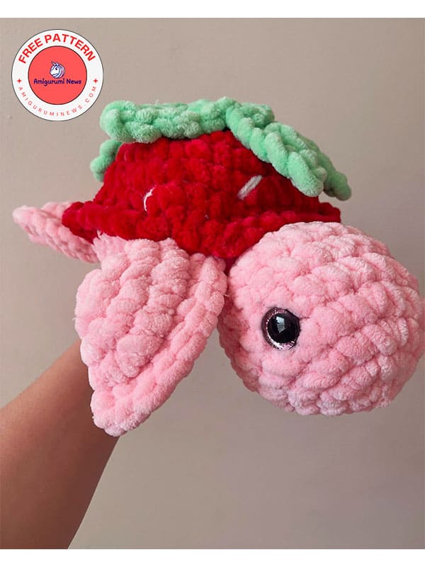 Sweetie crochet strawberry turtle free pattern (3)