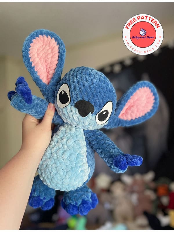 Amigurumi blue alien stitch free crochet pattern (2)