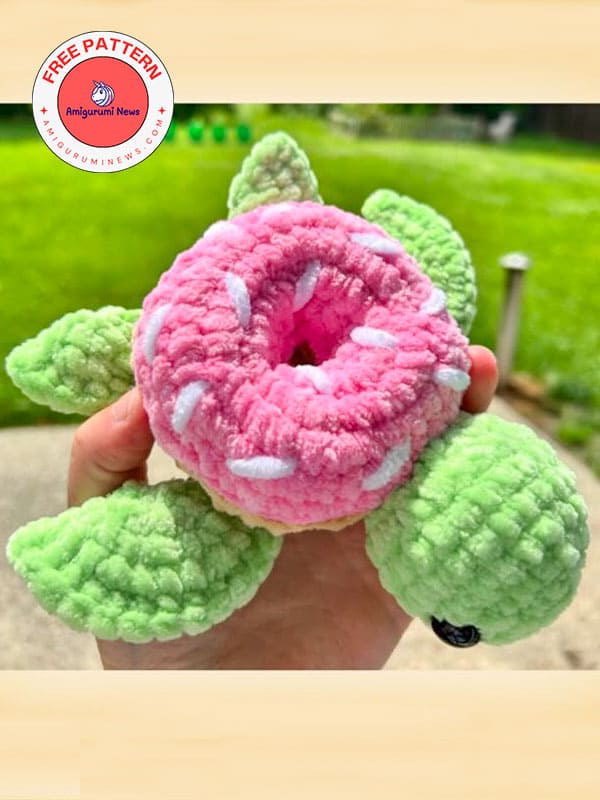 Crochet donut turtle free amigurumi pattern (2)