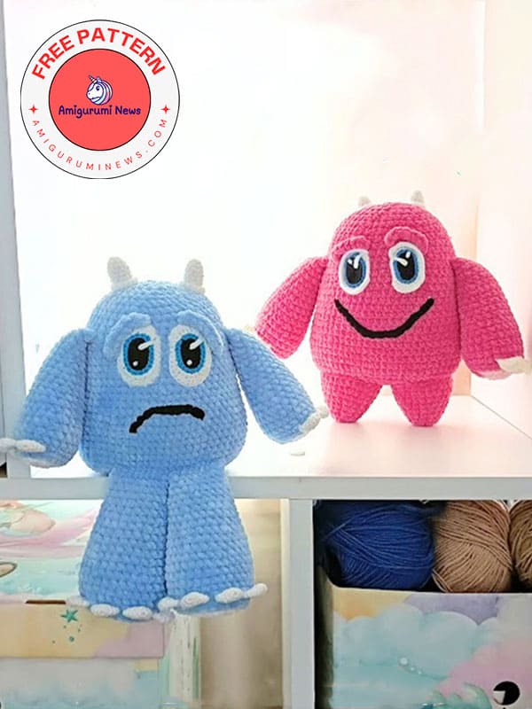Free crochet cute monster amigurumi pattern (2)