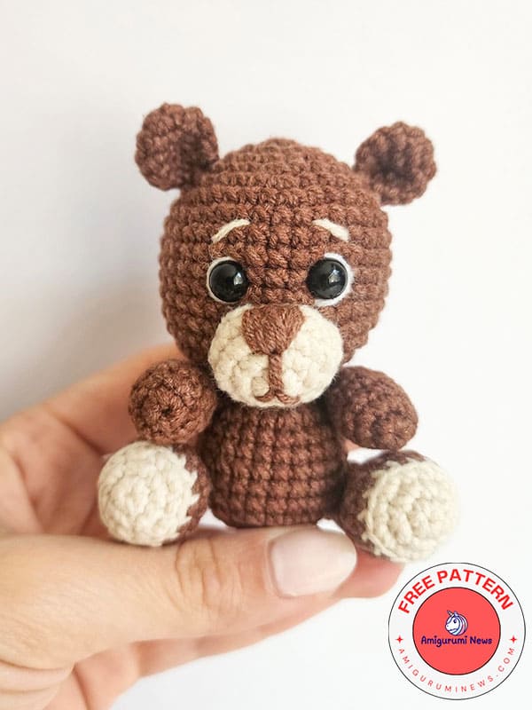 Free crochet little brown bear amigurumi pattern (2)