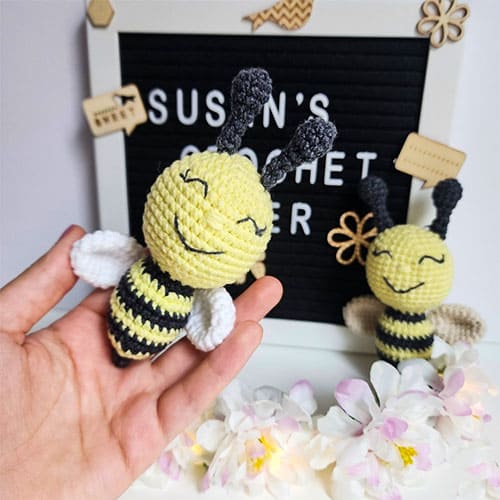 Free little bee crochet amigurumi pattern