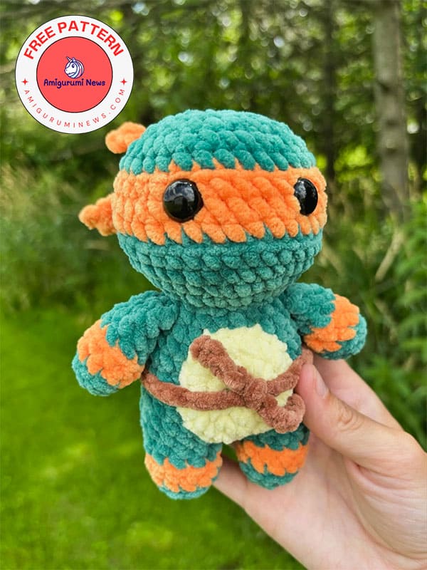Free plush teenage mutant ninja turtle crochet amigurumi pattern (2)
